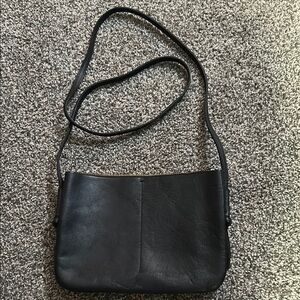 Madewell Black Leather Crossbody Bag